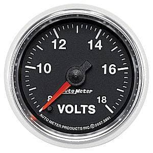 Auto Meter GS Series, Voltmeter 8-18volts (Full Sweep Electric)