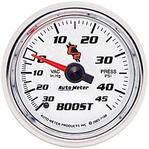 Auto Meter C2 Series, Boost/Vacuum 30"HG/45psi (Mechanical)