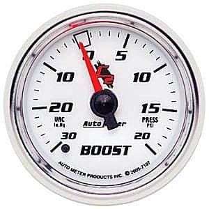 Auto Meter C2 Series, Boost/Vacuum 30"HG/20psi (Mechanical)