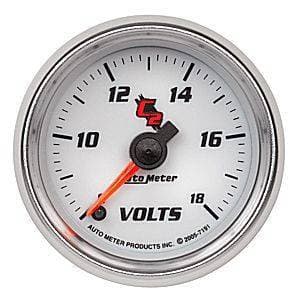 Auto Meter C2 Series, Voltmeter 8-18volts (Full Sweep Electric)