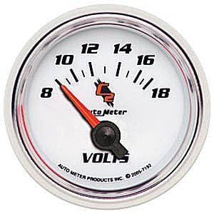 Auto Meter C2 Series, Voltmeter 8-18volts (Short Sweep Electric)