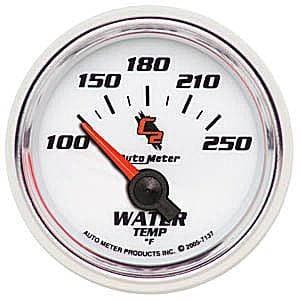 Auto Meter C2 Series, Water Temperature 100*-250*F (Short Sweep Electric)