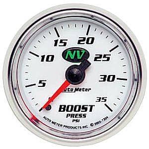 Auto Meter NV Series, Boost Pressure 0-35psi (Mechanical)