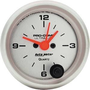 Auto Meter Ultra Lite Series, Clock (Short Sweep Electric)