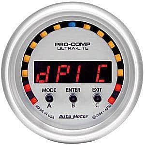 Auto Meter Ultra Lite Series, D-PIC -2G-+2G (Full Sweep Electric)