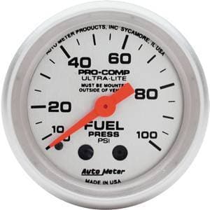 Auto Meter Ultra Lite Series, Fuel Pressure 0-100psi (Mechanical)