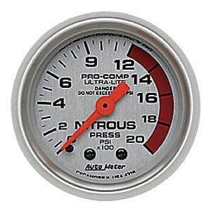 Auto Meter Ultra Lite Series, Nitrous Pressure 0-2000psi (Mechanical)