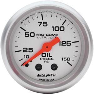Auto Meter Ultra Lite Series, Oil Pressure 0-150psi (Mechanical)