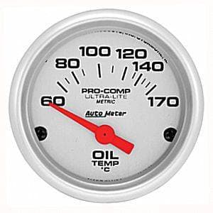 Auto Meter Ultra Lite Series, Oil Temperature 60*-170*C (Short Sweep Electric)