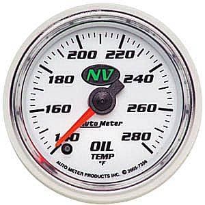 Auto Meter NV Series, Oil Temperature 140*-280*F (Full Sweep Electric)