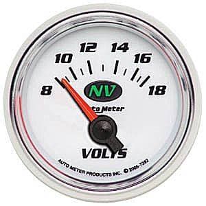 Auto Meter NV Series, Voltmeter 8-18Volts (Short Sweep Electric)