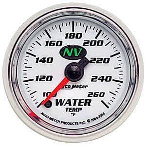 Auto Meter NV Series, Water Temperature 100*-260*F (Full Sweep Electric)