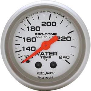 Auto Meter Ultra Lite Series, Water Temperature 120*-240*F (Mechanical)