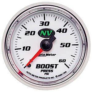 Auto Meter NV Series, Boost Pressure 0-60psi (Mechanical)
