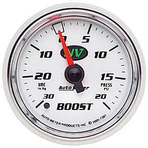 Auto Meter NV Series, Boost/Vacuum Pressure 30" HG/20psi (Mechanical)