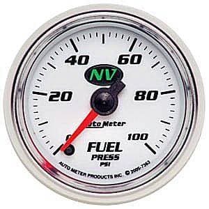 Auto Meter NV Series, Fuel Pressure 0-100psi (Full Sweep Electric)