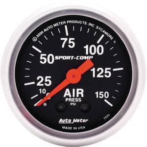 Auto Meter Sport-Comp Series, Air Pressure 0-150psi (Mechanical)