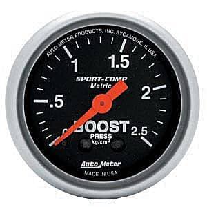 Auto Meter Sport-Comp Series, Boost Pressure 0-2.5 Kg/Cm2 (Mechanical)
