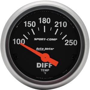 Auto Meter Sport-Comp Series, Differential Temperature 100*-250*F (Short Sweep Electric)