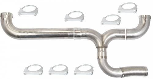 Silverline Universal Stack Kit, 5" T-409 Stainless Steel (4" inlet)