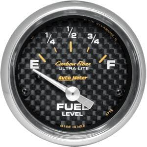 Auto Meter Carbon Fiber Series, Fuel Level 240Î©s Empty / 33Î©s Full (Short Sweep Electric)
