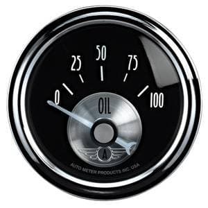 Auto Meter Prestige Series, Black Diamond, Oil Pressure 0-100psi (Short Sweep Electric)