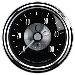 Auto Meter Prestige Series, Black Diamond, Oil Pressure 0-100psi (Mechanical)