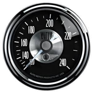 Auto Meter Prestige Series, Black Diamond, Water Temperature 120-240 deg. F (Mechanical)