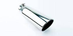 Different Trends Exhaust Tip, 4" - 6" x 18" Angle, T-304 Stainless, Single Wall Rolled Edge