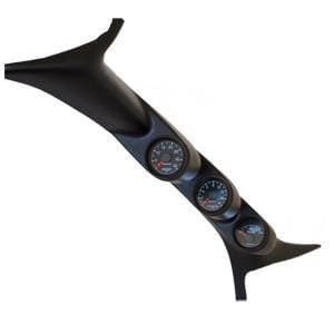 Auto Meter Factory Match 3 Gauge Kit, Ford (1999-07) Super Duty, Black Face/Red Pointer/Green Lighting (35psi Boost, EGT, Trans Temp)