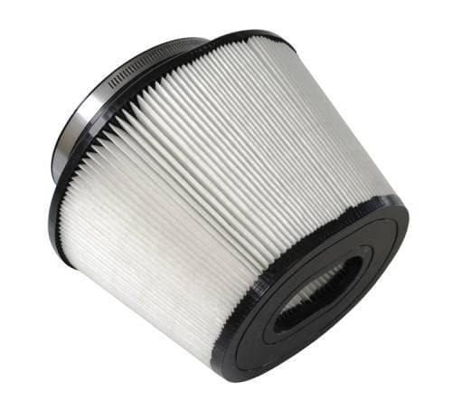 S&B Intake Replacement Air Filter for Ford (2008-10) F-250/F-350 6.4L Diesel w/ Oval Flange (Dry Extendable, White)