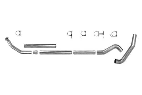 Diamond Eye 5" Turbo Back Exhaust, Dodge (1998.5-02) 2500/3500, 5.9L Cummins, Single, Aluminized (No Muffler)