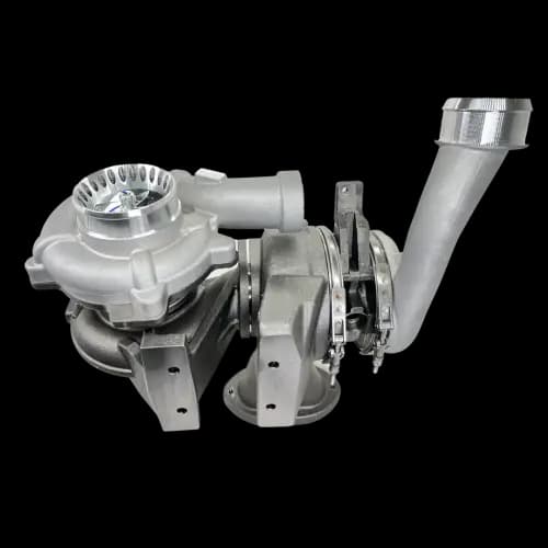 KC Turbos KC Fusion Compound Turbos for Ford (2008-10) 6.4L Power Stroke, (Stage 1 High Pressure & Stage 1 Low Pressure Turbos, Standard)