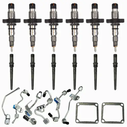Industrial Injection II Remanufactured Injector Pack for Dodge (2003-04) 5.9L Cummins, w/Connecting Tubes & Fuel Lines (Stock)