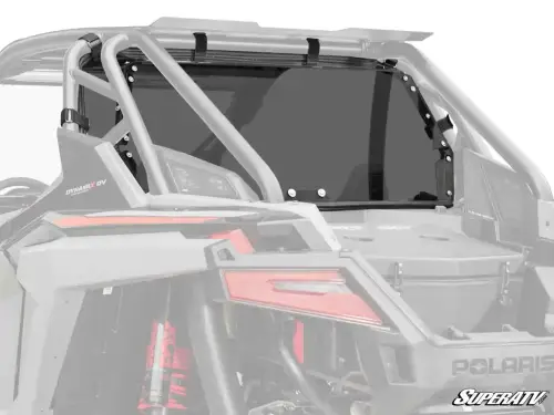 SuperATV Rear Windshield for Polaris (2022-24) RZR Turbo R, 4 Seat w/ Rockford Fosgate Audio (Standard Polycarbonate - Light Tint)