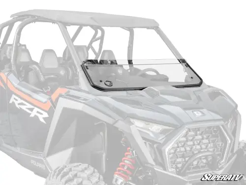 SuperATV Half Windshield for Polaris (2025) RZR Pro S, Standard Polycarbonate - Clear