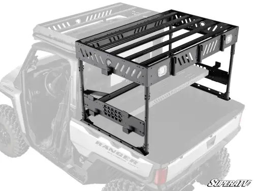 SuperATV Outfitter Bed Rack for Polaris (2024-26) Ranger XD 1500 (No Cube Lights, No Shelf, No Wiring Harness)