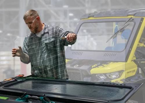 SuperATV Replacement Glass Windshield Kit for GWS-CA-X3