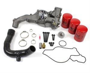 Dieselsite Water Pump w/ Coolant Filter for Ford (1995.5-97) 7.3L OBS Power Stroke (Add Billet Housing & Hose)