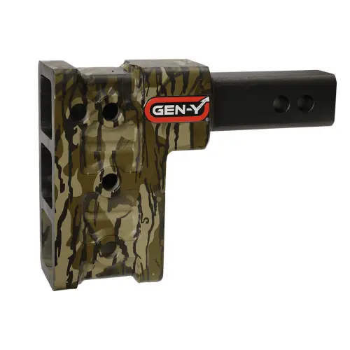 GEN-Y Hitch X MOSSY OAK Hitch, 21,000 lbs. (2.5" Shank), 9" Drop (4 Adjustable Positions), Includes Dual Ball Mount and Pintle Lock