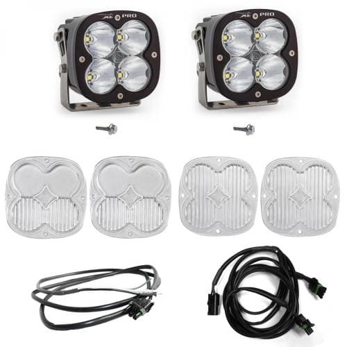 Baja Designs XL Pro A-Pillar Light Kit for Ford (2021-25) Bronco / (2022-25) Bronco Raptor, Spot Light Pattern, Clear Lens, Upfitter Wiring