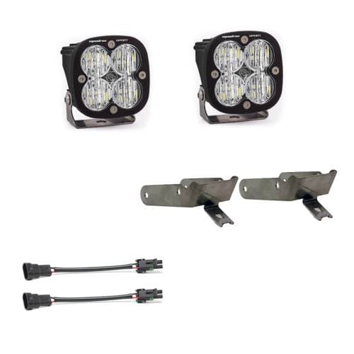 Baja Designs Squadron Sport Fog Pocket Light Kit for Ford (1999-10) F-250/350 Super Duty (Wide Cornering Light Pattern, Clear Lens)