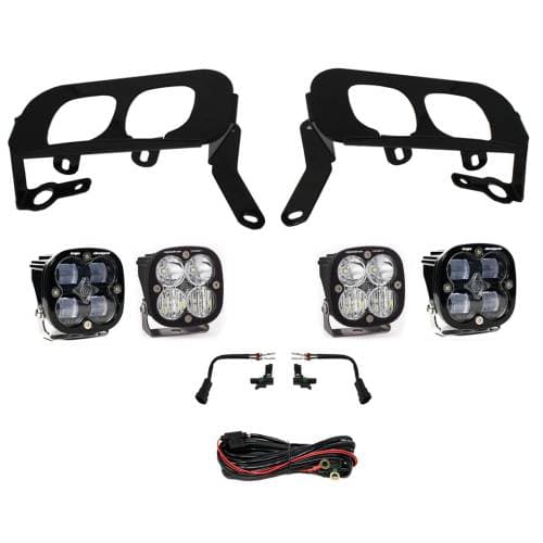 Baja Designs Squadron Sport/SAE Dual Fog Pocket Light Kit for Chevrolet (2014-15) Silverado 1500, SAE Fog Light Pattern, Clear Lens