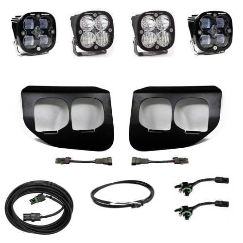 Baja Designs Squadron SAE/Pro Fog Pocket Light Kit for Ford (2020-22) F-250/350 Super Duty, SAE Fog Light Pattern, Clear Lens, Upfitter Wiring