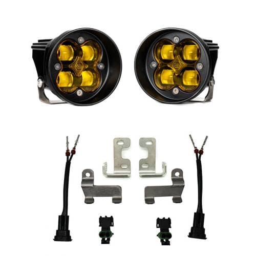 Baja Designs Squadron-R SAE Fog Pocket Light Kit for Toyota (2016-21) RAV4 / (2014-19) Highlander, SAE Fog Light Pattern, Baja Amber Lens