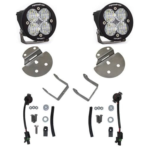 Baja Designs Squadron Sport Fog Pocket Light Kit for Chevy/GMC (2015-19) Colorado/Canyon / Silverado/Sierra 2500HD/3500HD, Wide Cornering Light Pattern, Clear Lens