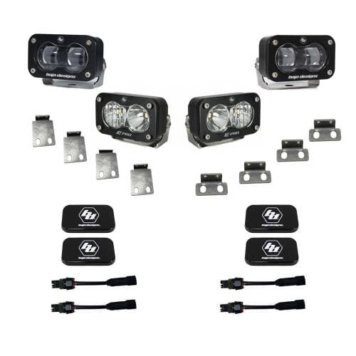 Baja Designs S2 SAE/S2 Pro Fog Pocket Kit for Ford (2021-25) F-150 Raptor / (2023-25) Bronco Raptor / (2024-25) F-150 Raptor 37/R, Clear Lens