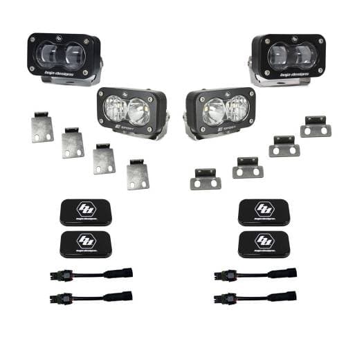 Baja Designs S2 SAE/S2 Sport Fog Pocket Kit for Ford (2021-25) F-150 Raptor / (2023-25) Bronco Raptor / (2024-25) F-150 Raptor 37/R, Clear Lens