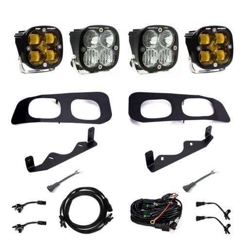 Baja Designs Squadron SAE/Squadron Pro Dual Fog Pocket Light Kit for Ford (2023-25) F-250/350 Super Duty, SAE Fog Light Pattern, Baja Amber Lens, Toggle Wiring