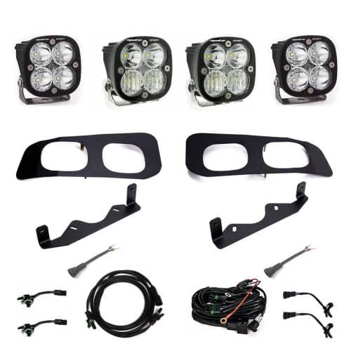 Baja Designs Squadron Sport Dual Fog Pocket Light Kit for Ford (2023-25) F-250/350 Super Duty, Multi-Pattern Light Pattern, Clear lens, Toggle Wiring